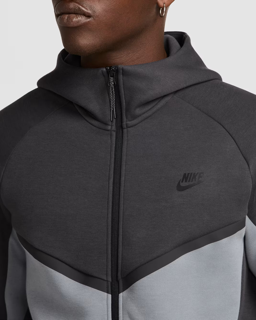 Nike Tech Fleece Hoodie Full-Zip In Grey