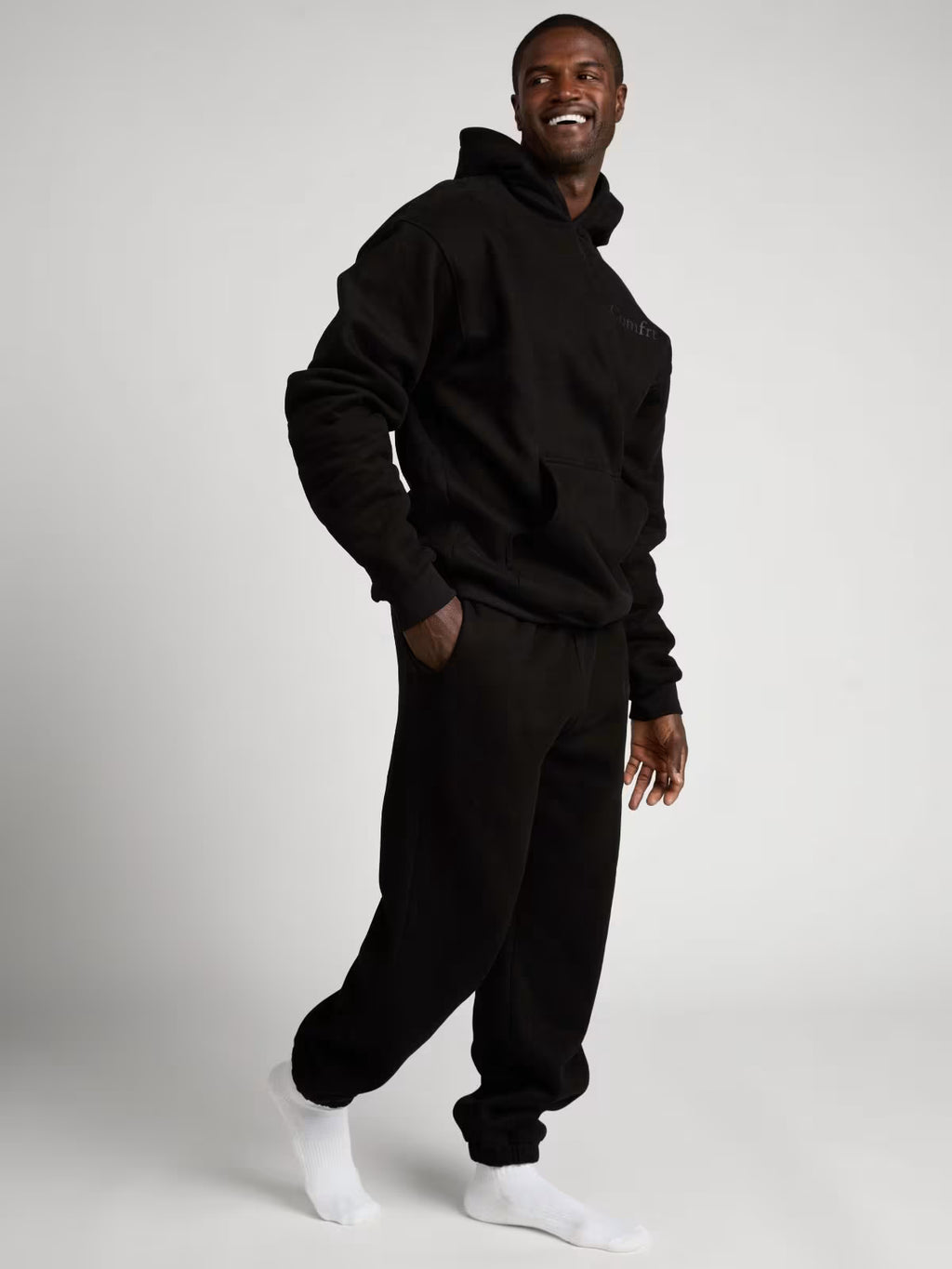 Comfrt Tops Comfrt Minimalist Hoodie In Obsidian