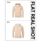 JMIERR Mens Casual Cotton Hooded Collar Drawstring Hoodies Pullover Sweatshirts Casual Long Sleeve Shirts