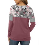 Women’s Camo Leopard Print Hoodie – Color Block Pullover Sweatshirt
