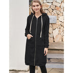 Women’s Zip-Up Fleece Hoodie – Oversized Long Sleeve Jacket