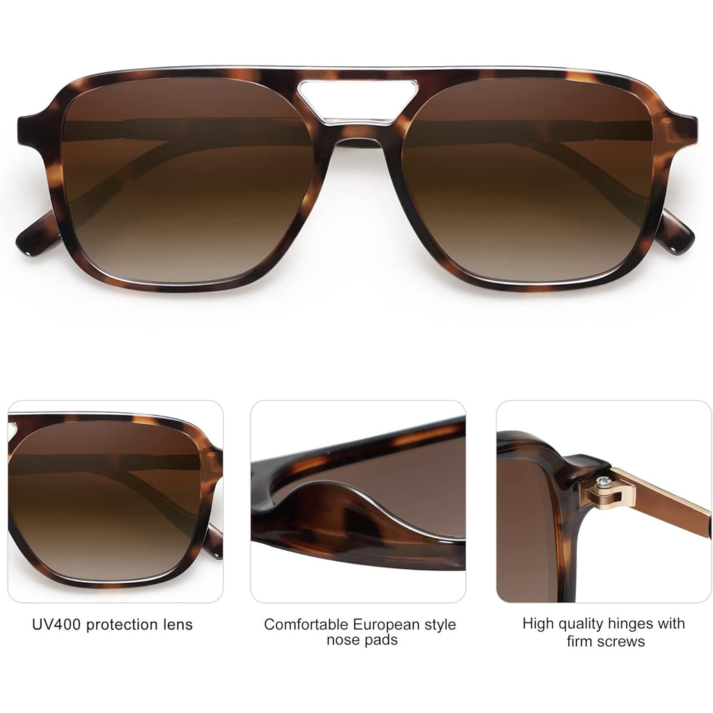 Sojos Retro Aviator Sunglasses For Women Men,Trendy Rectangle Womens Mens Shades Sun Glasses