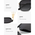 Sojos Sunglasses For Women & Men, Square, Retro, Polarized Lens, Trendy Aviator, Shades