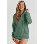Women’s Button Collar Hoodie – Casual Drawstring Pullover Sweatshirt