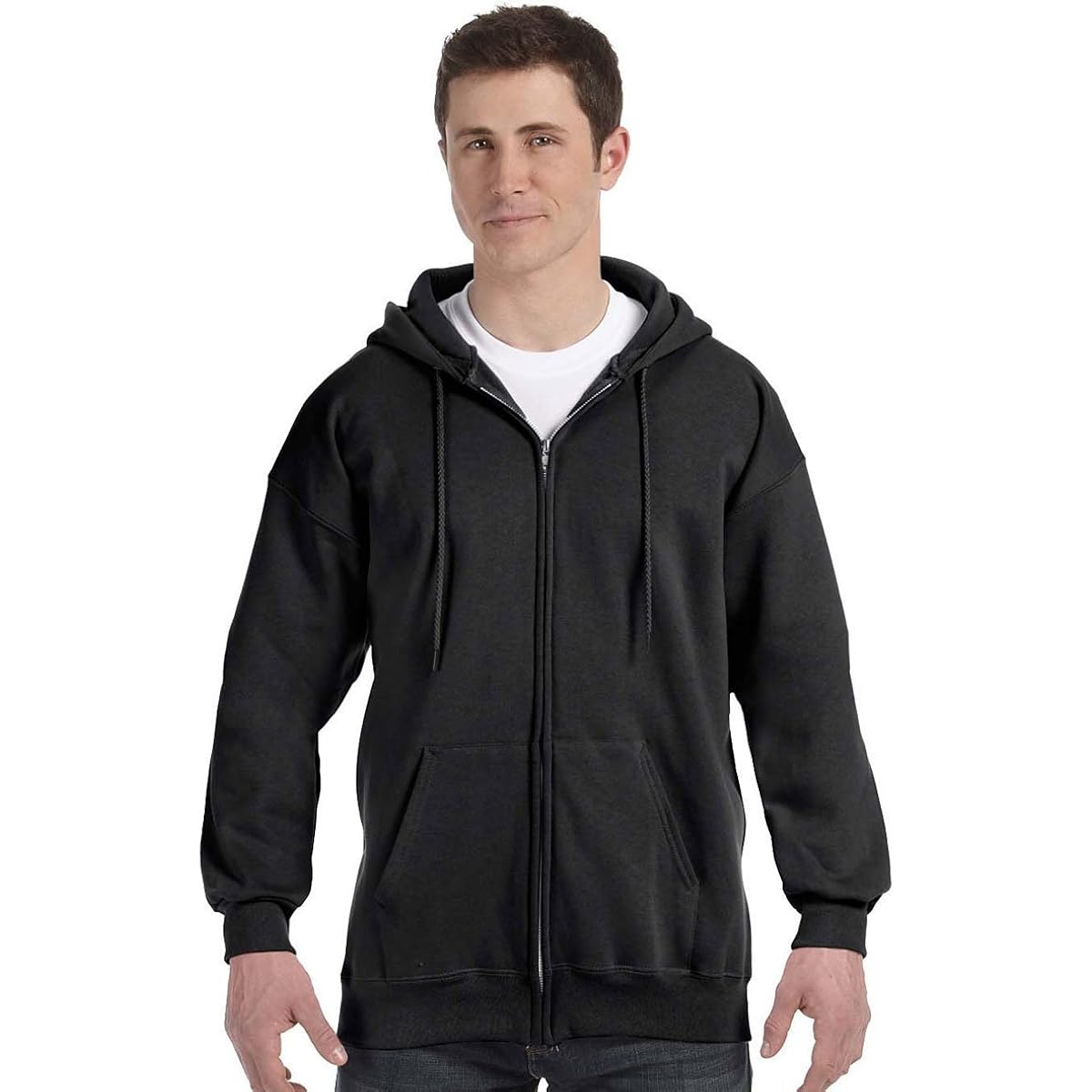 Hanes Men's Ultimate Full-Zip Hoodie, Men's Hooded Fleece Sweatshirt with Zipper