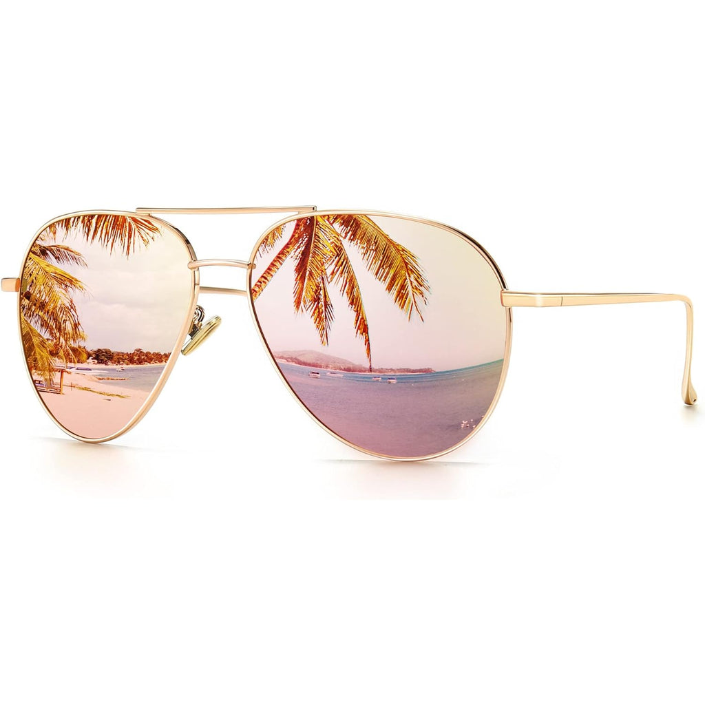 Sungait Women'S Lightweight Oversized Aviator Sunglasses - Classic Style Polarized Lens