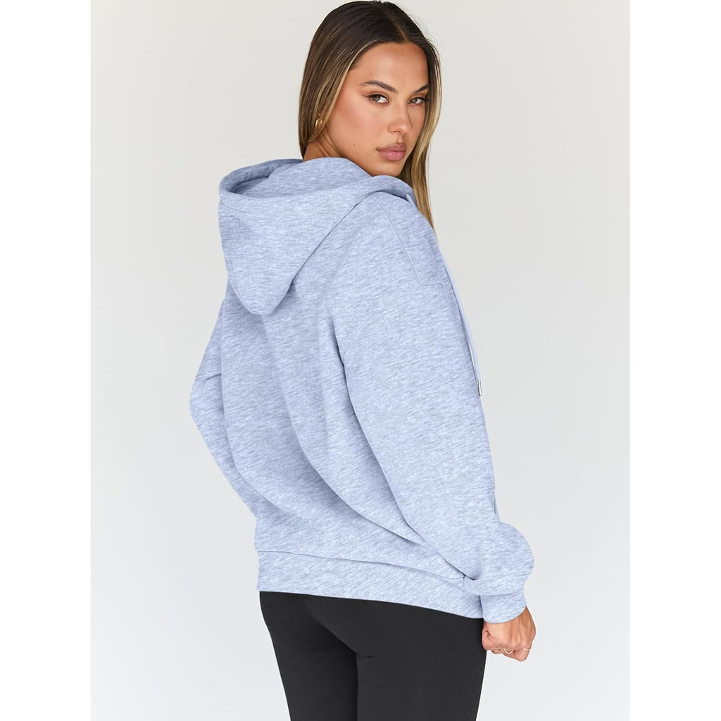 Women’s Oversized Zip-Up Hoodie – Casual Fall & Winter Fashion