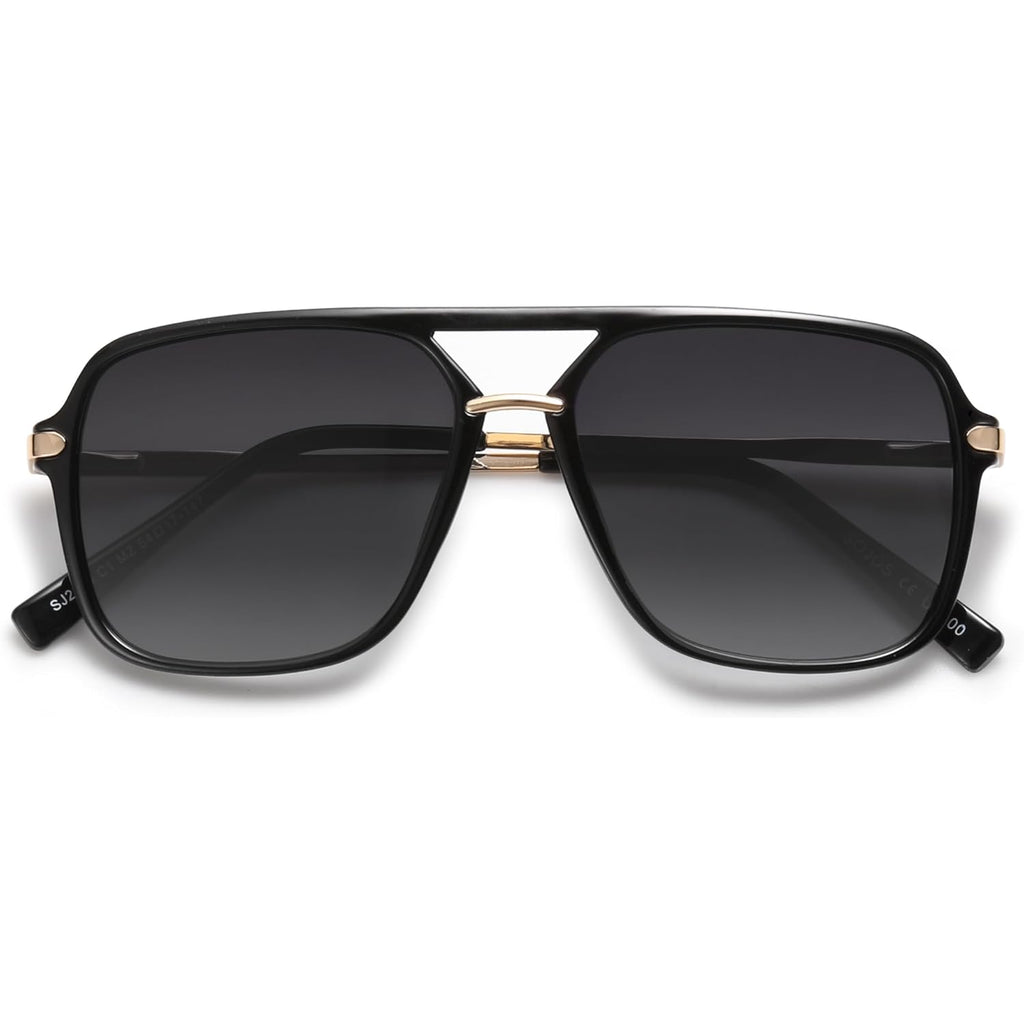 Sojos Sunglasses For Women & Men, Square, Retro, Polarized Lens, Trendy Aviator, Shades