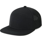 Men Flat Brim Adjustable Performance Hat Snapback Laser Perforated Baseball Cap