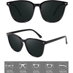 Fimilu Packs Sunglasses For Women Polarized Protection Lens Big Frame Fashion Glasses Trendy Stylish Shade