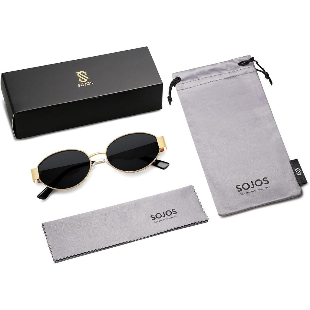 Sojos Retro Oval Sunglasses For Women Trendy Classic Shades Protection