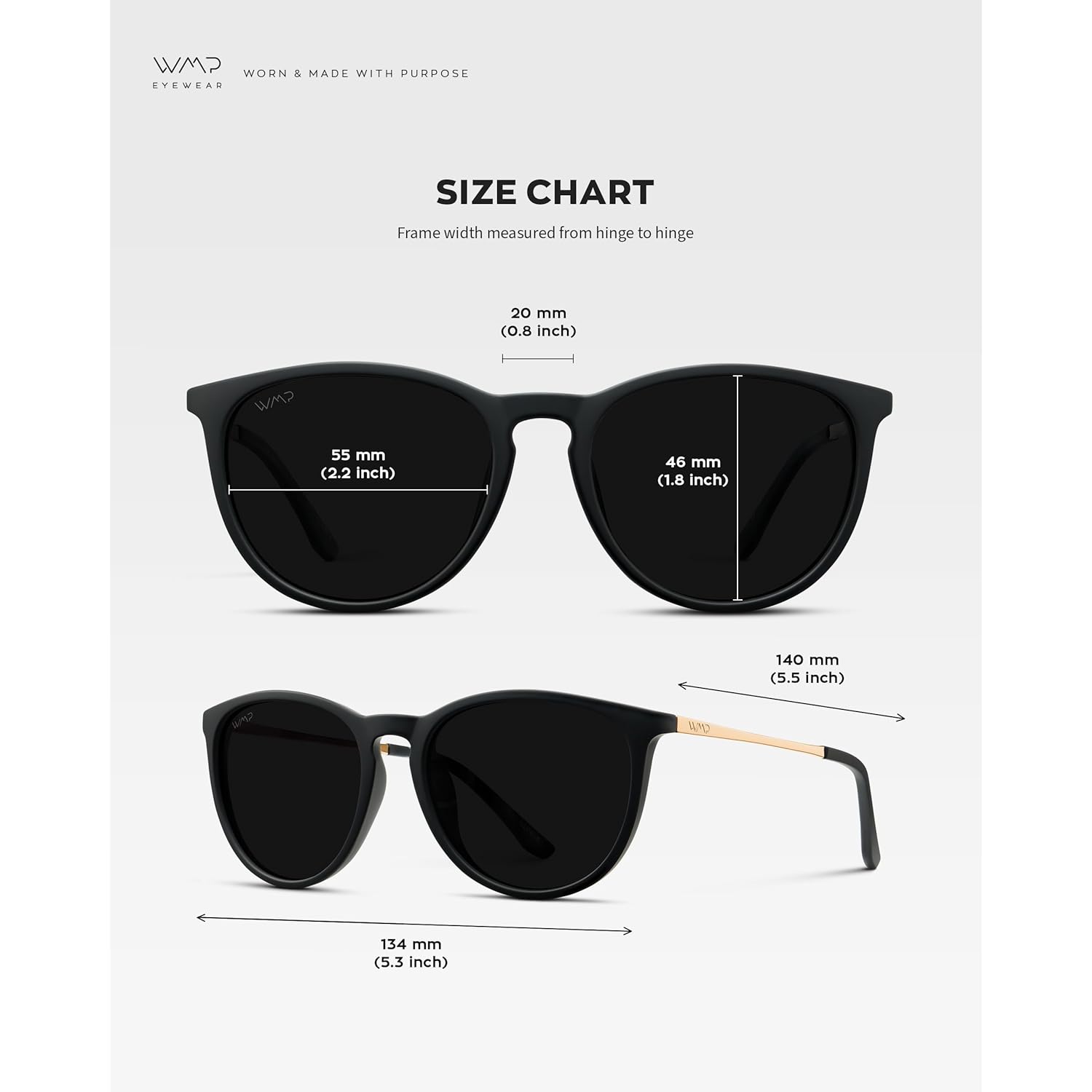 Wearme Pro Round Polarized Sunglasses For Women - Protection, Lightweight Frame, Vintage Retro Style