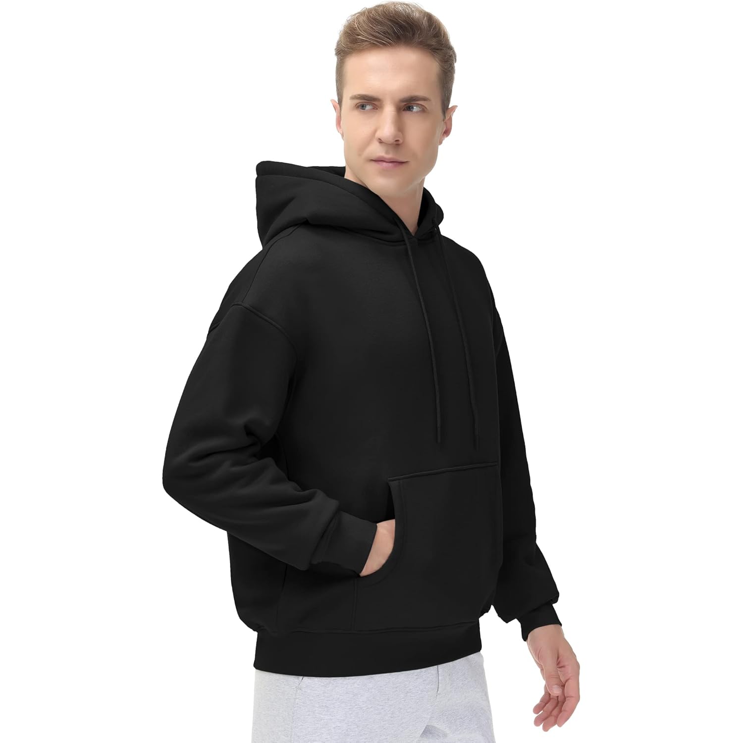 THE GYM PEOPLE Men's Fleece Pullover Hoodie Loose Fit Ultra Soft Hooded Sweatshirt With Pockets