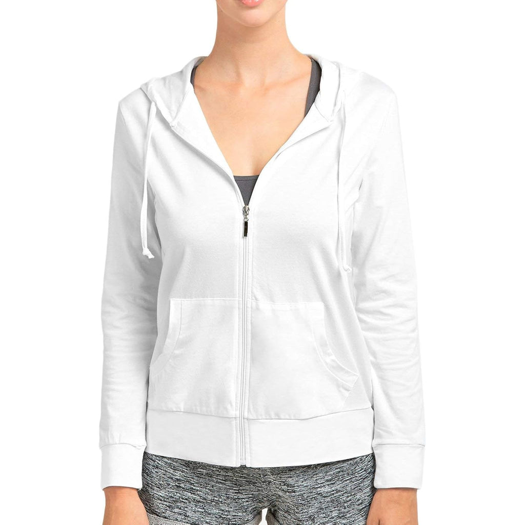 Women’s Thin Cotton Zip-Up Hoodie – Lightweight Everyday Layer