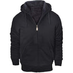 GEEK LIGHTING Hoodies for Men Heavyweight Fleece Sweatshirt - Full Zip Up Thick Sherpa Lined