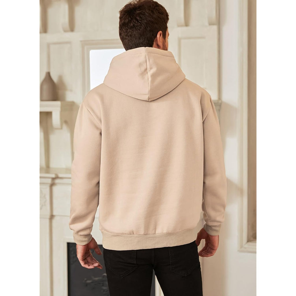 JMIERR Mens Casual Cotton Hooded Collar Drawstring Hoodies Pullover Sweatshirts Casual Long Sleeve Shirts