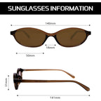 Retro Oval Sunglasses For Women Chic Cat Eye Sunnies Lightweight Narrow Shades Trendy Uv Protection Sun Glasses