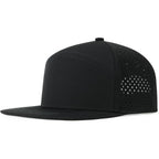 Men Flat Brim Adjustable Performance Hat Snapback Laser Perforated Baseball Cap