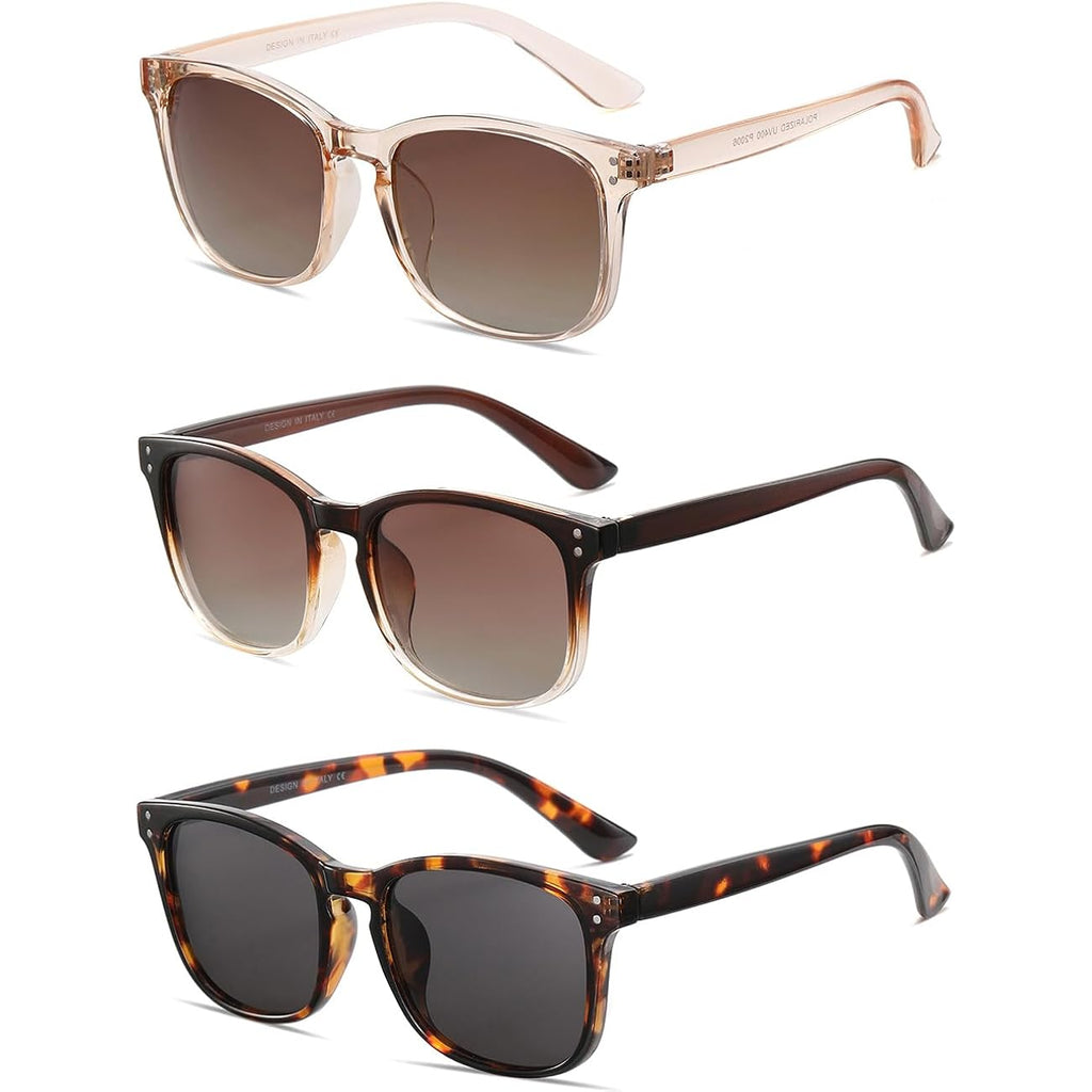 Polarized Sunglasses For Women Classic Retro Trendy Style Sun Glasses Uv Pack)