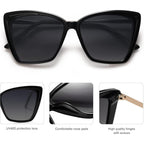 Sojos Trendy Polarized Sunglasses For Women Retro Womens Oversized Square Cat Eye Sun Glasses Uv Protection