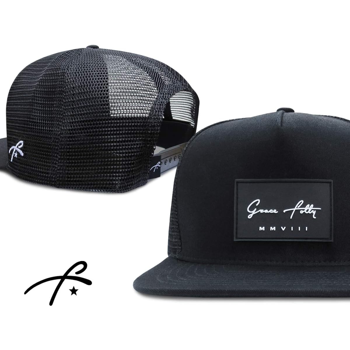 Grace Folly Trucker Hat for Men & Women. Snapback Mesh Caps