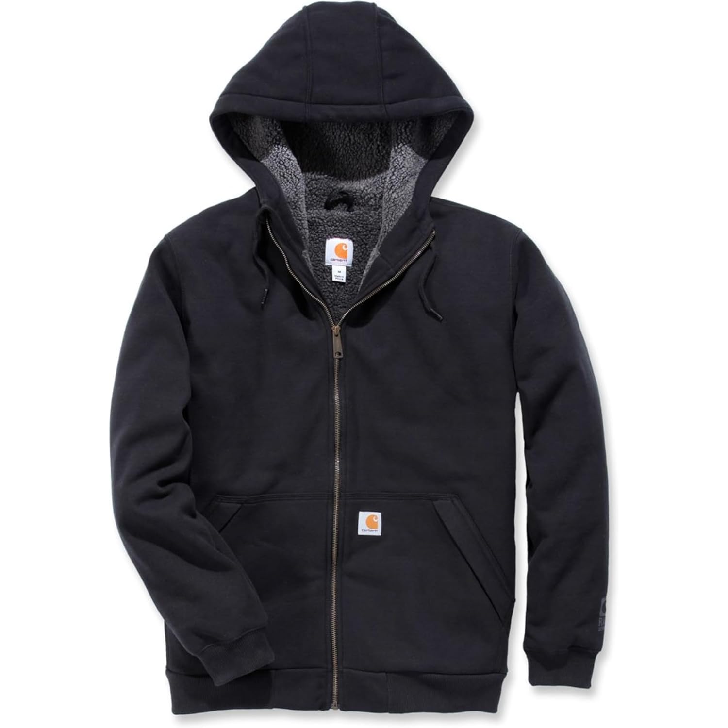 Carhartt Men's Rain Defender Relaxed Fit Midweight Sherpa-Lined Full-Zip Sweatshirt