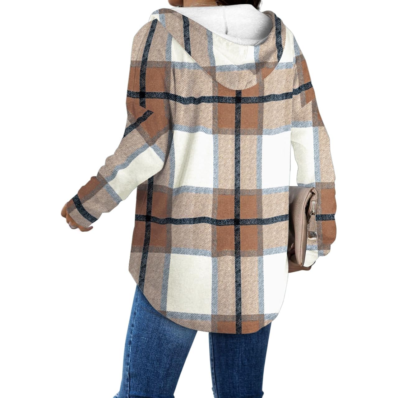 Women’s Oversized V-Neck Hoodie – Casual Long Sleeve Fashion Top