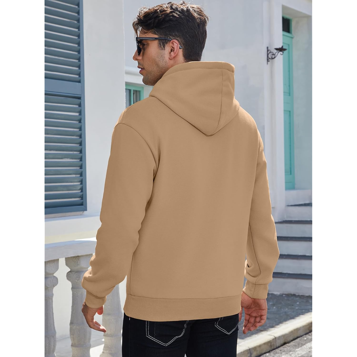 PLEPAN Hoodies for Men Casual Cotton Essentials Hoodie Pullover Long Sleeve Fleece Hooded Sweatshirts with Pockets