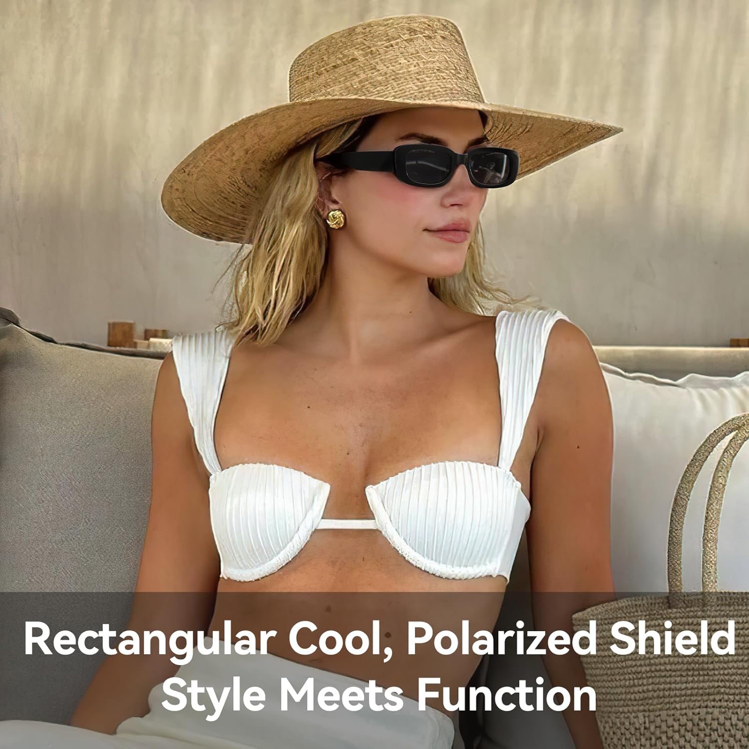 Dollger Rectangle Sunglasses For Women Men Trendy Retro Fashion Sunglasses Uv Protection Square Fram