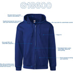 Gildan Men's Full Zip Hooded Sweatshirt