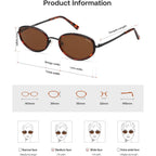 Sojos Trendy Oval Round Polarized Sunglasses For Women Men, Chic Retro Narrow Circle Sunnies