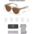 Sojos Trendy Cat Eye Round Polarized Sunglasses For Women Fashion Uv Protection Sunnies Sunglasses