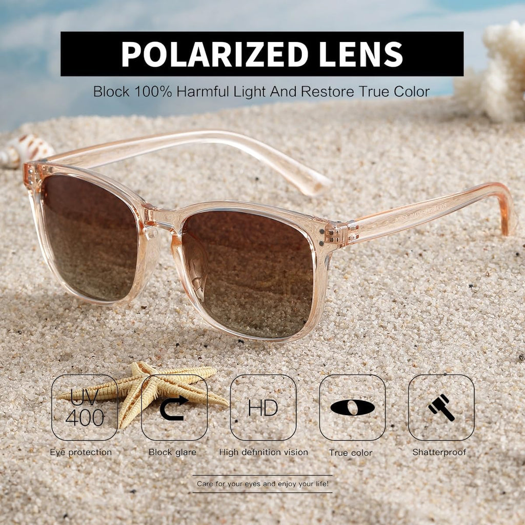 Polarized Sunglasses For Women Classic Retro Trendy Style Sun Glasses Uv Pack)