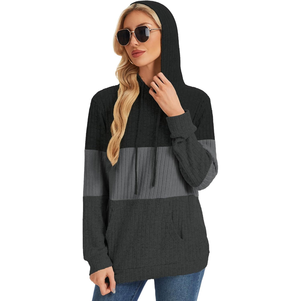 Women’s Casual Drawstring Hoodie – Loose Fit Pullover Sweatshirt