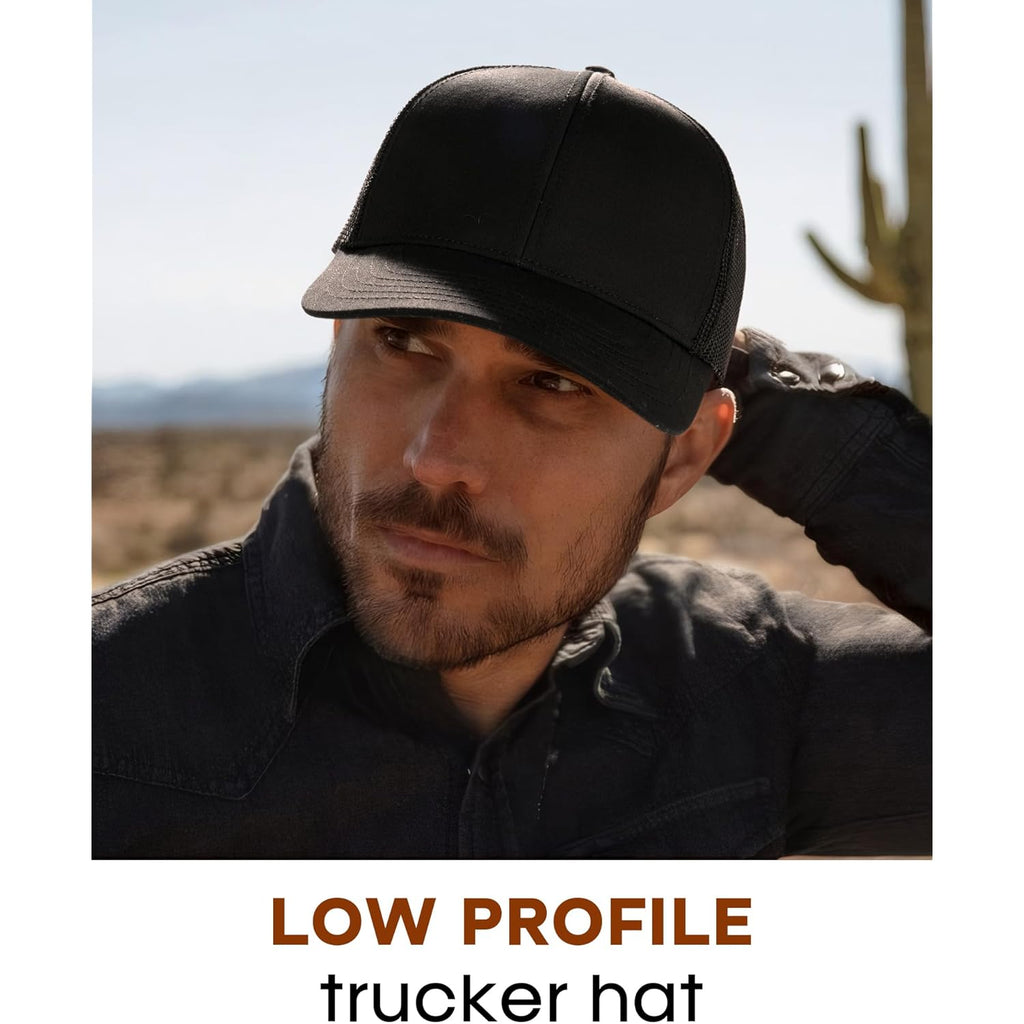 FURTALK Mens Trucker Hat Structured Mesh Baseball Cap Adjustable Classic Mens Hat