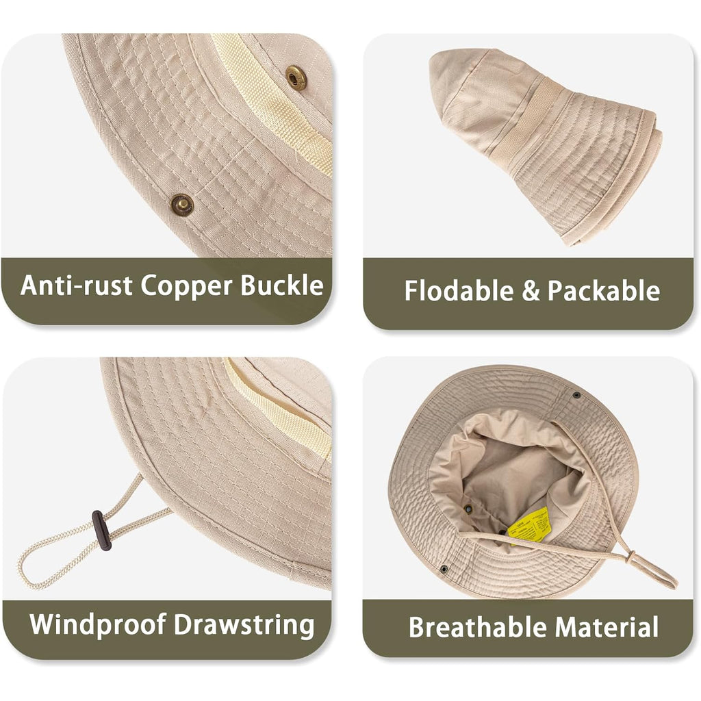 Sun Hats for Men Women Bucket Hat UPF 50+ UV Protection Boonie Hat for Safari Fishing Hiking Garden Beach