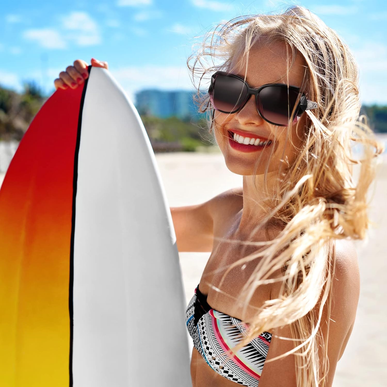 Dragonflydreams Pcs Women Large Sunglasses, Uv Glasses Oversized Classic Trend Ladies Sunglasses Sparkling Large Frame