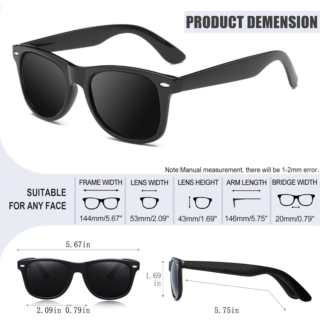 Joopin Square Sunglasses Polarized Uv Protection Trendy Designer Sun Glasses Men Women