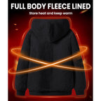 GEEK LIGHTING Hoodies for Men Heavyweight Fleece Sweatshirt - Full Zip Up Thick Sherpa Lined
