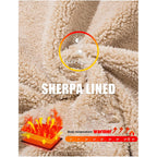 MAGCOMSEN Men's Heavy Hoodie Sherpa Fleece Lined Pullover Thick Winter Hooded Sweatshirt