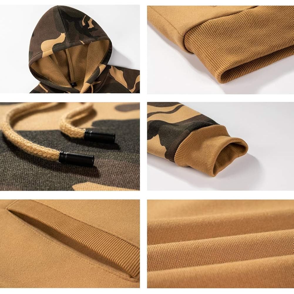 LBL Leading the Better Life Men's Solid Pullover Hoodies Sports Soft Blend Fleece Hooded Sweatshirts with Kangaroo Pocket