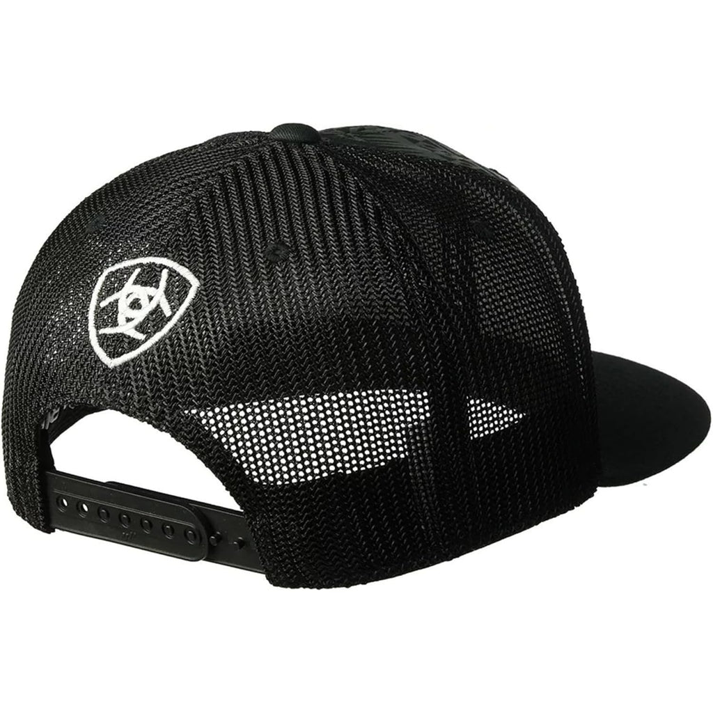 ARIAT Men's Aztec Black Flat Bill Cap