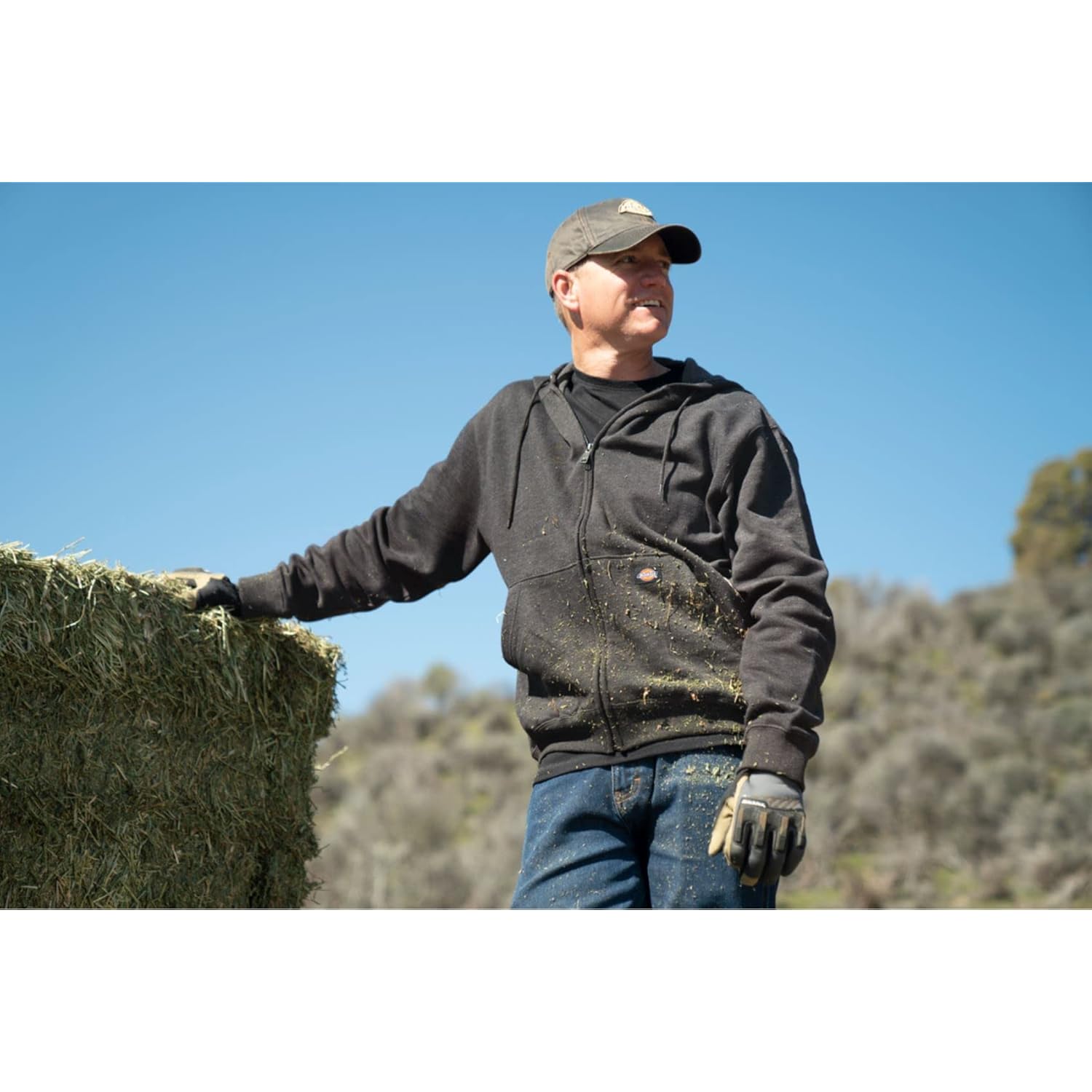 Dickies Men's Full Zip Fleece Hoodie