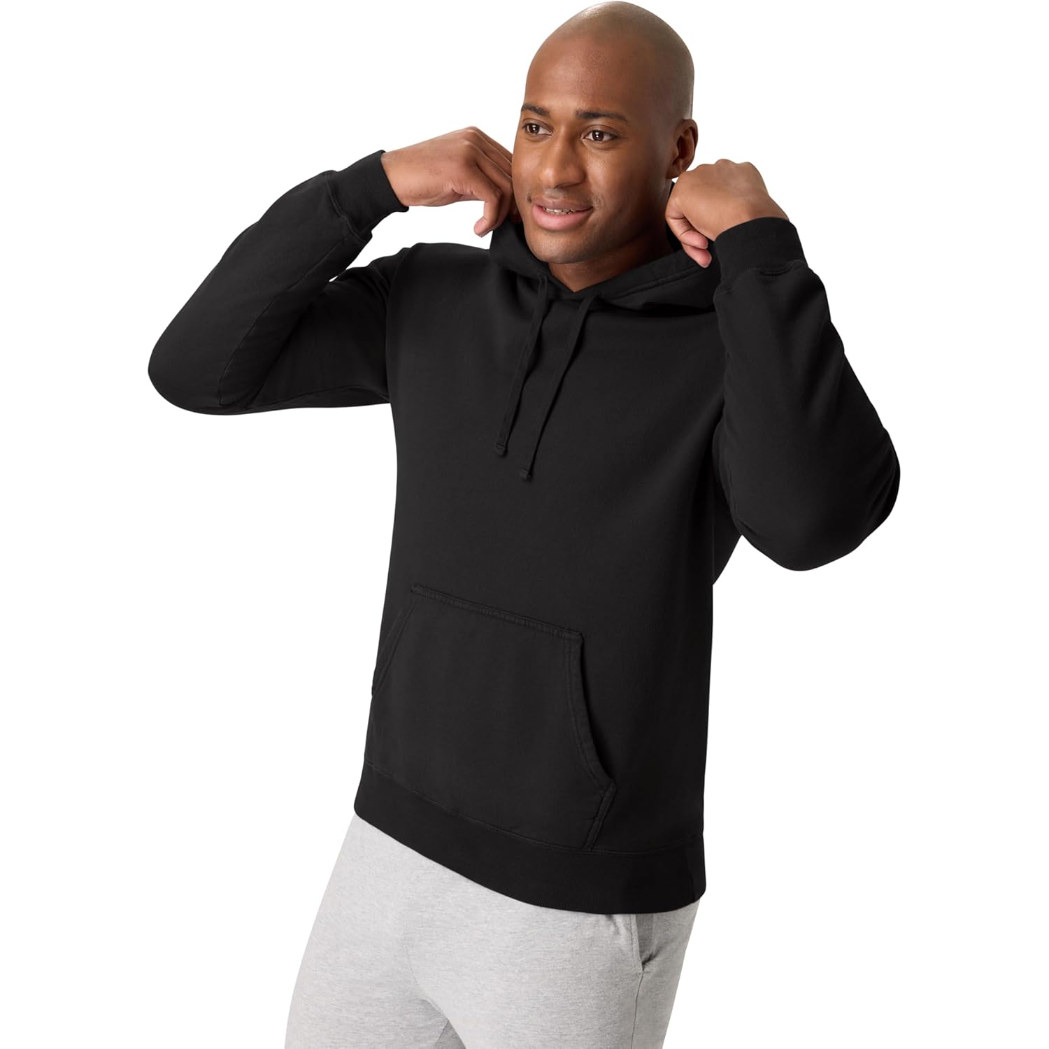 Hanes mens Originals Fleece Hoodie, Garment Dyed Hooded Sweatshirt, Unisex Fleece Pullover