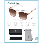 Sojos Sunglasses Womens Trendy Classic Round Retro Vintage Shades Large Frame Sunnies
