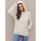 Women’s Long Sleeve Hoodie – Casual Kangaroo Pocket Fall Pullover