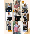 Women’s Camo Leopard Print Hoodie – Color Block Pullover Sweatshirt