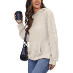 Women’s Long Sleeve Hoodie – Casual Kangaroo Pocket Fall Pullover