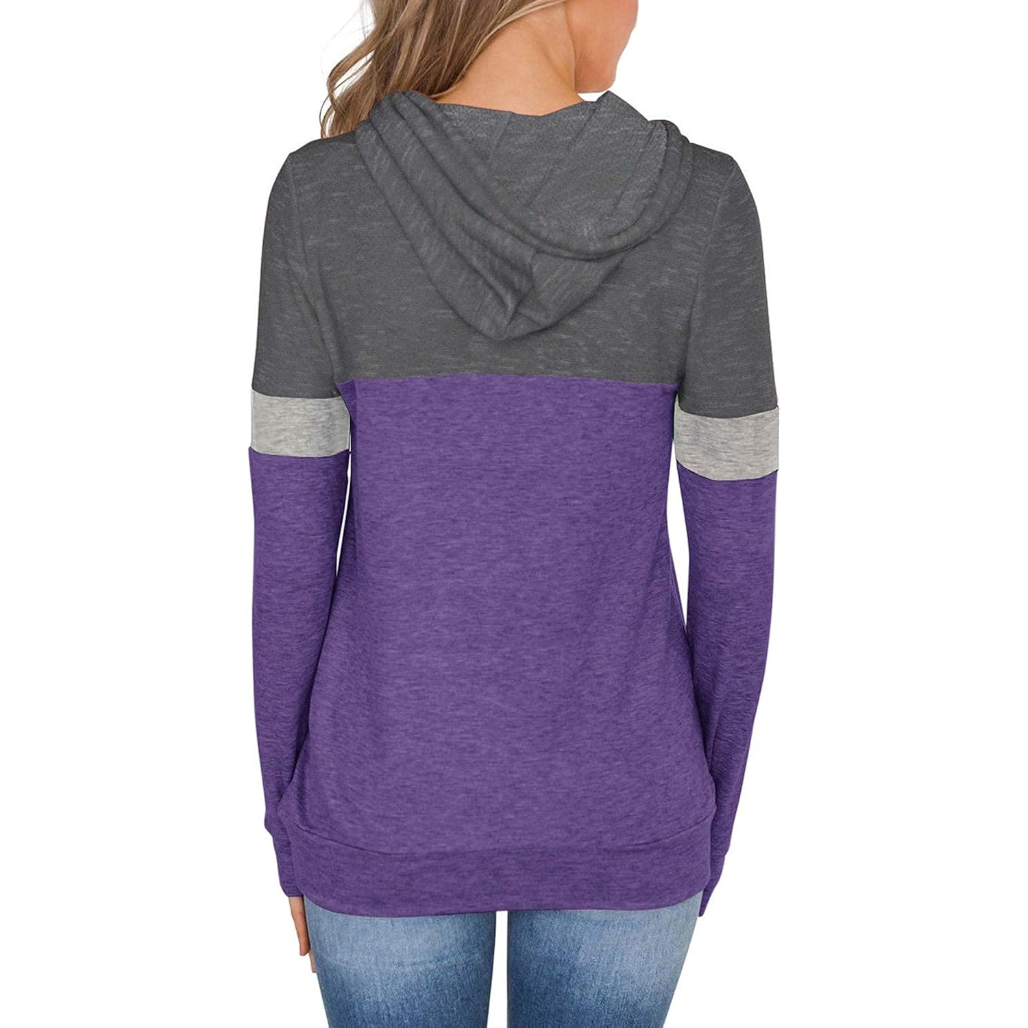 Women’s Long Sleeve Hoodie – Lightweight Casual Pullover Top