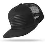 Baseball Cap, Snapback Trucker Hat for Men & Women with American Flag and Adjustable, Breathable Mesh, Flat Bill Hats